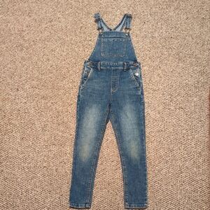 Lands' End Classic Denim Overalls, Girls, Size 7 Skinny